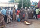 உசிலம்பட்டியில் தீயணைப்பு துறையினர் செயல் விளக்கம்