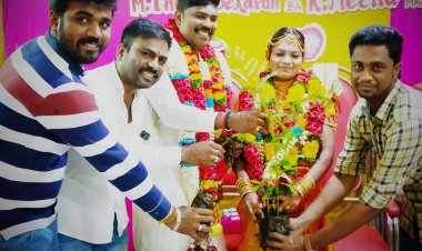 உசிலம்பட்டி பகுதியில் மரக்கன்றுகளை வளர்க்கும் மணமக்கள்