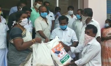 தொடர்ந்து 34 நாட்களாக பொதுமக்களுக்கு நிவாரணப் பொருட்கள் வழங்கிவரும் பிஜேபி நிர்வாகிகள்